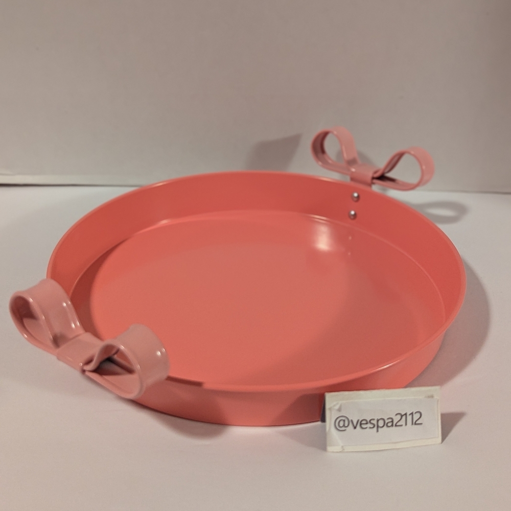 Target Bullseye Playground Valentines Bow Tray Pink Metal Bows